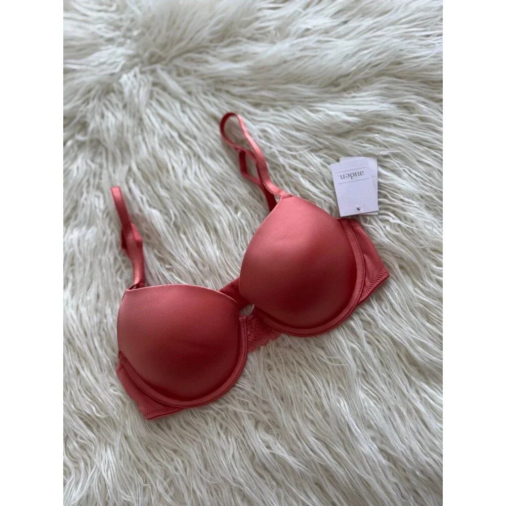 Auden Daydream Demi Coverage Light Lift T-shirt Bra Faded Rose Size 32C